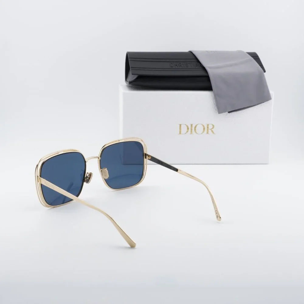 Dior FILDIOR S1U B0B0 Square Sunglasses - Gold\ Blue - Picture 10 of 10